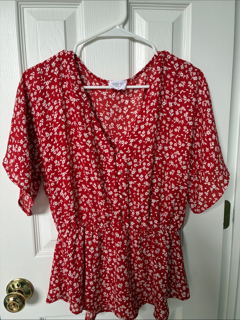 Sienna Sky Red and White Floral Dress